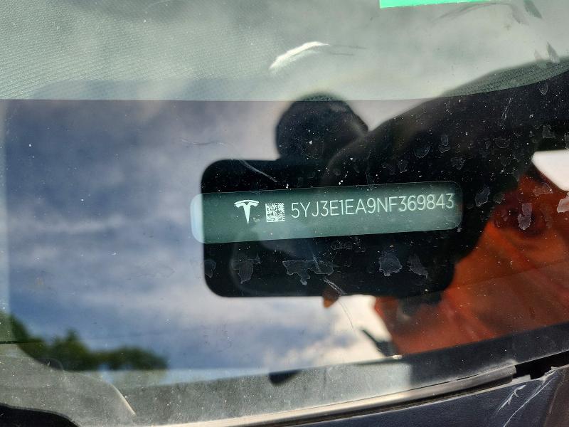 Aukcja sprzedaży 2022 Tesla Model 3, vin: 5YJ3E1EA9NF369843, numer aukcji: 63532716