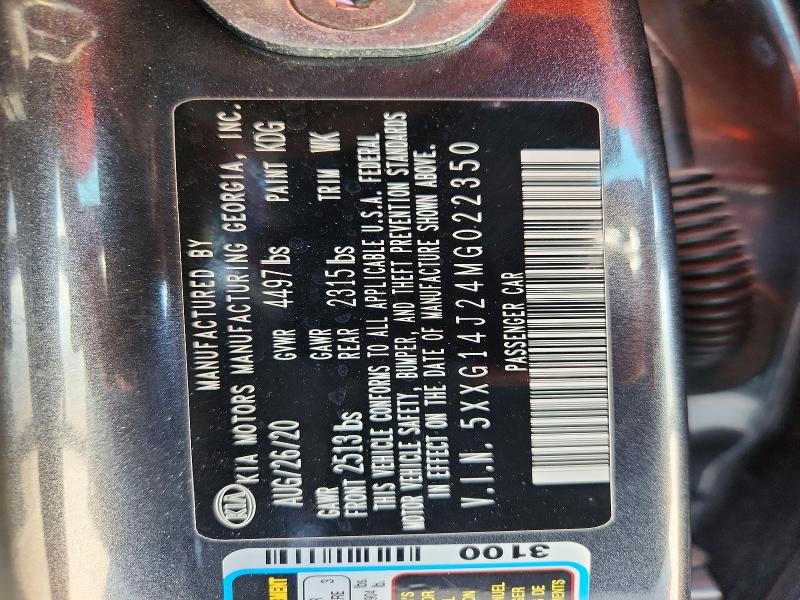 Aukcja sprzedaży 2021 Kia K5, vin: 5XXG14J24MG022350, numer aukcji: 66726836