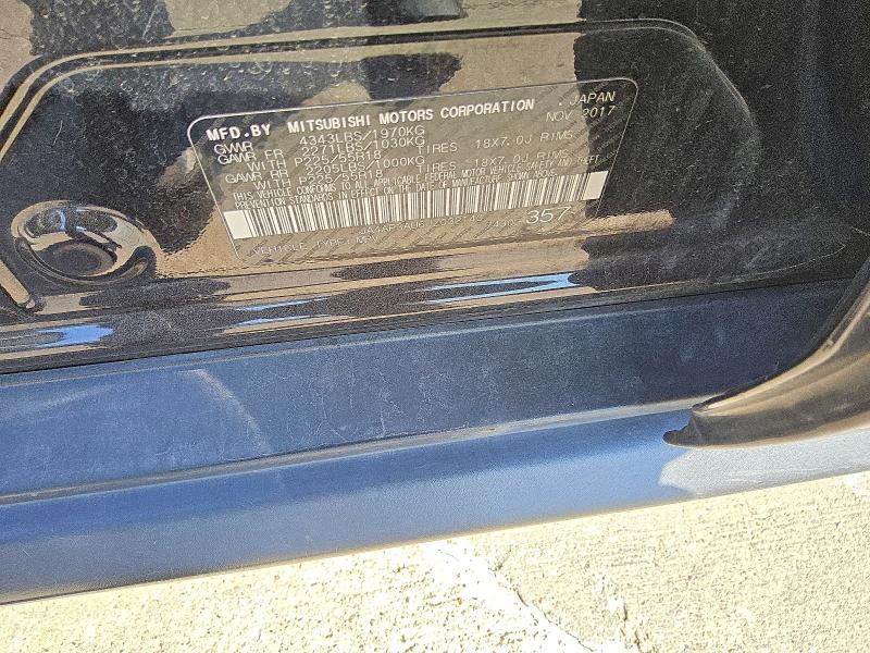 2018 Mitsubishi Outlander Sport მანქანა იყიდება აუქციონზე, vin: JA4AP3AU6JZ032140, აუქციონის ნომერი: 66136396
