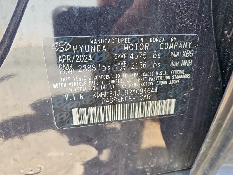 Aukcja sprzedaży 2024 Hyundai Sonata Hybrid, vin: KMHL34JJ9RA094644, numer aukcji: 64323736