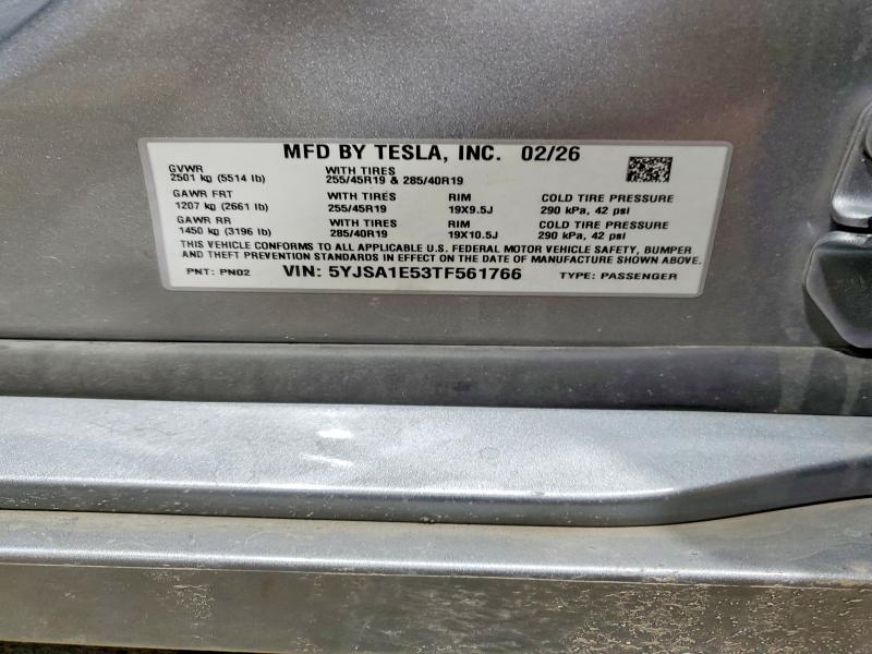 Aukcja sprzedaży 2026 Tesla Model S, vin: 5YJSA1E53TF561766, numer aukcji: 65459886