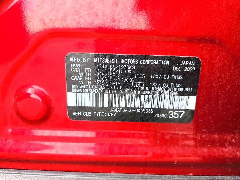 Продажа на аукционе авто 2023 Mitsubishi Outlander Sport, vin: JA4ARUAU0PU005036, номер лота: 64984706