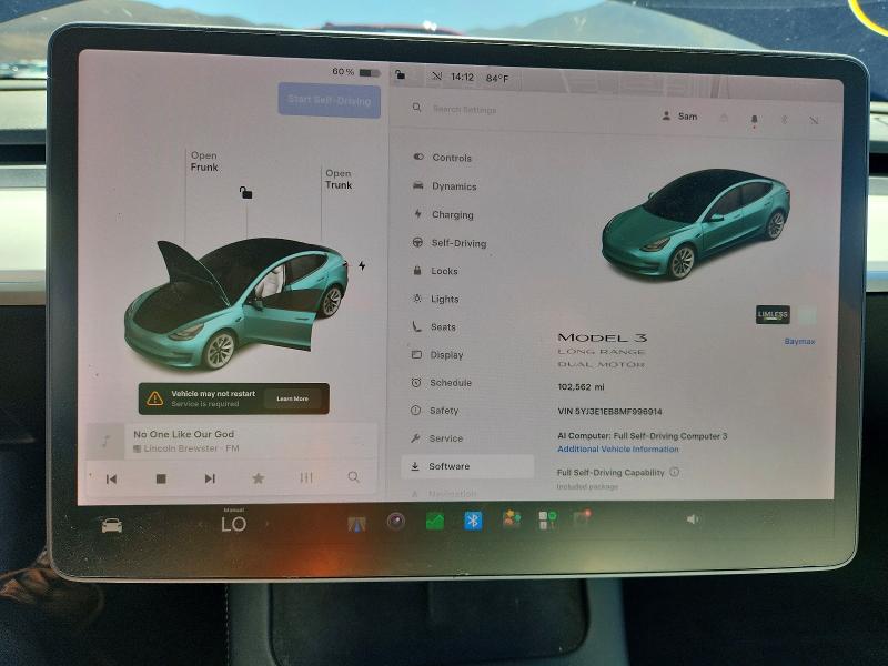 66415956 :رقم المزاد ، 5YJ3E1EB8MF996914 vin ، 2021 Tesla Model 3 مزاد بيع
