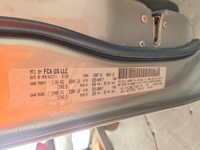 2020 Jeep Compass მანქანა იყიდება აუქციონზე, vin: 3C4NJDAB2LT212254, აუქციონის ნომერი: 66136486