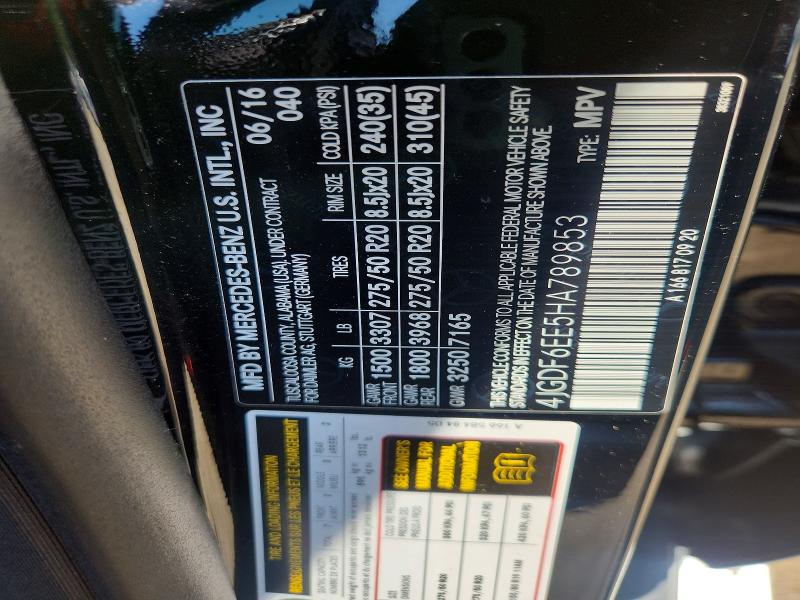 Продажа на аукционе авто 2017 Mercedes-benz Gls, vin: 4JGDF6EE5HA789853, номер лота: 66838186