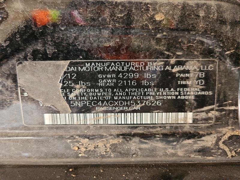 63612346 :رقم المزاد ، 5NPEC4ACXDH537626 vin ، 2013 Hyundai Sonata مزاد بيع