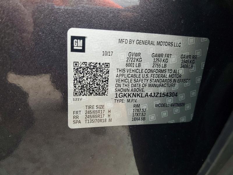 Продажа на аукционе авто 2018 Gmc Acadia, vin: 1GKKNKLA4JZ154304, номер лота: 66952816