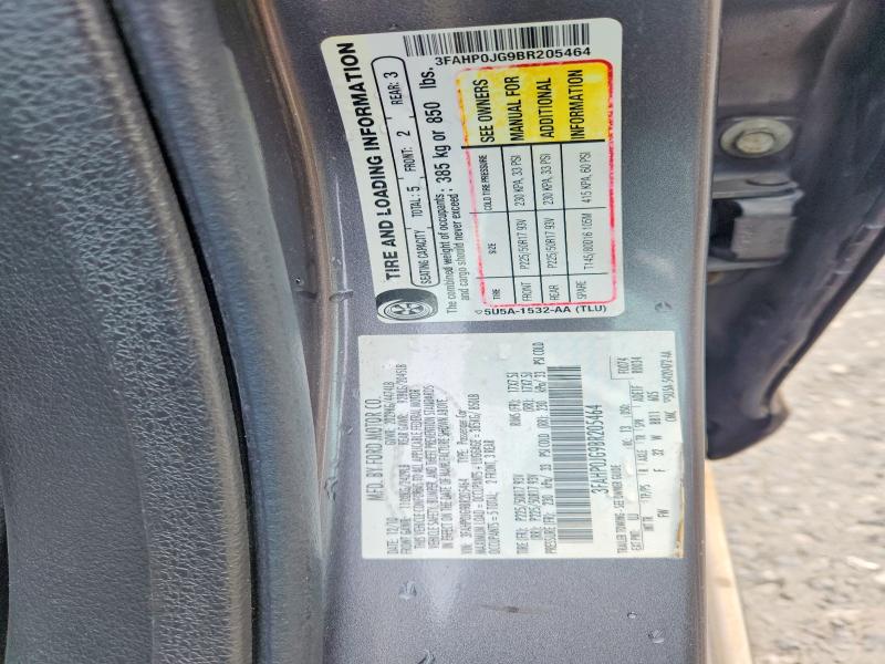 Продаж на аукціоні авто 2011 Ford Fusion, vin: 3FAHP0JG9BR205464, номер лоту: 64419036