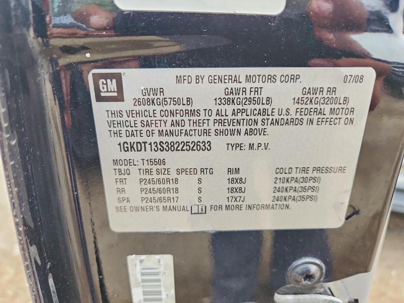 Продаж на аукціоні авто 2008 Gmc Envoy, vin: 1GKDT13S382252633, номер лоту: 64386556