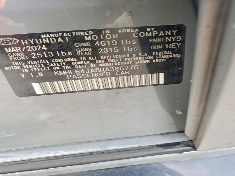 Aukcja sprzedaży 2024 Hyundai Sonata, vin: KMHL64JA8RA386776, numer aukcji: 63202306