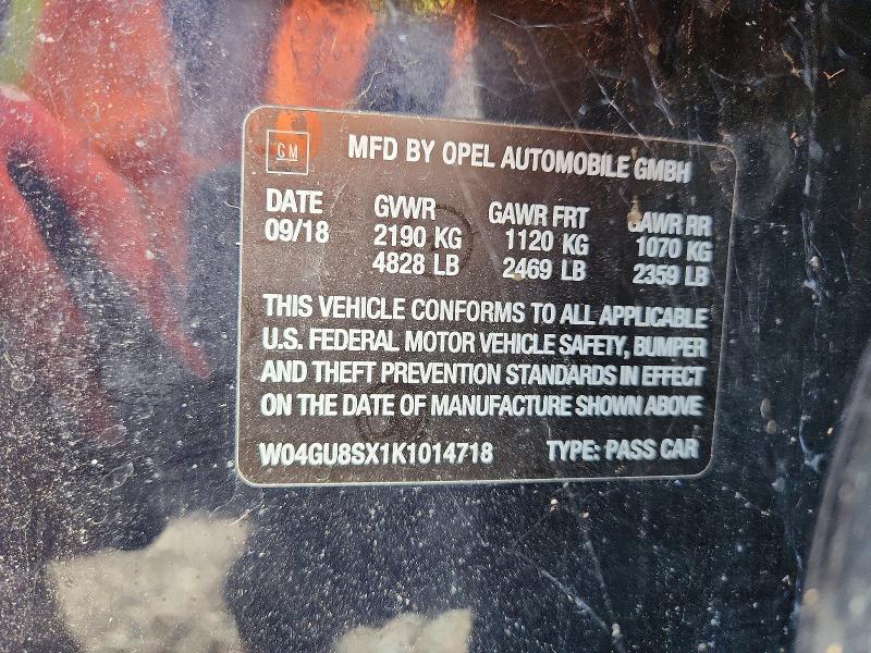 Продаж на аукціоні авто 2019 Buick Regal Tourx, vin: W04GU8SX1K1014718, номер лоту: 66312716