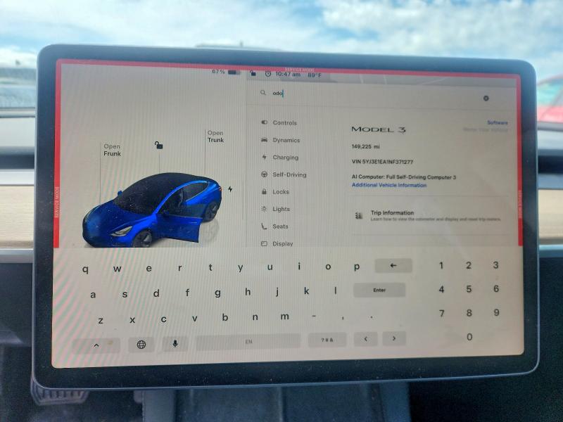 Aukcja sprzedaży 2022 Tesla Model 3, vin: 5YJ3E1EA1NF371277, numer aukcji: 66588226