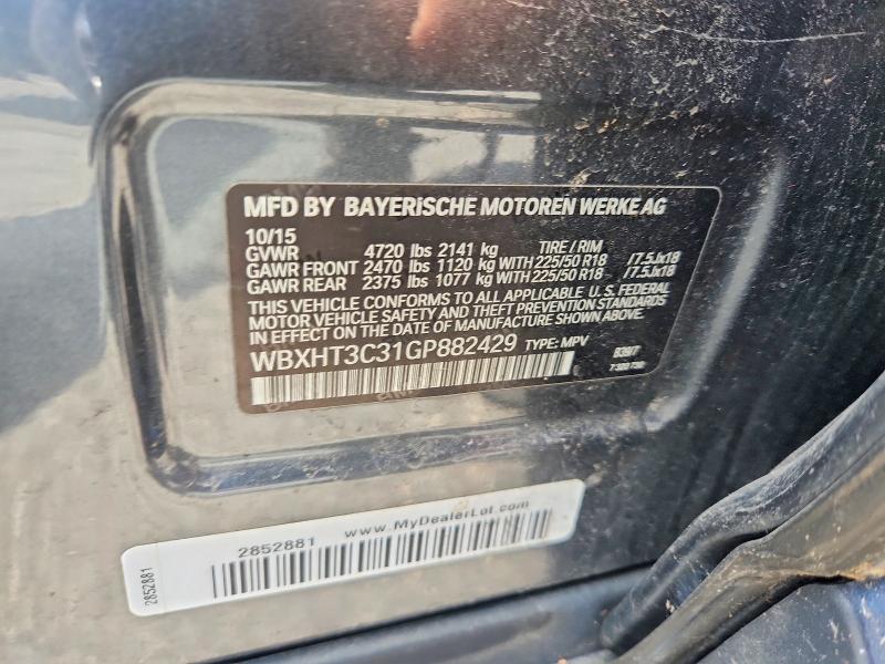 64232536 :رقم المزاد ، WBXHT3C31GP882429 vin ، 2016 Bmw X1 مزاد بيع