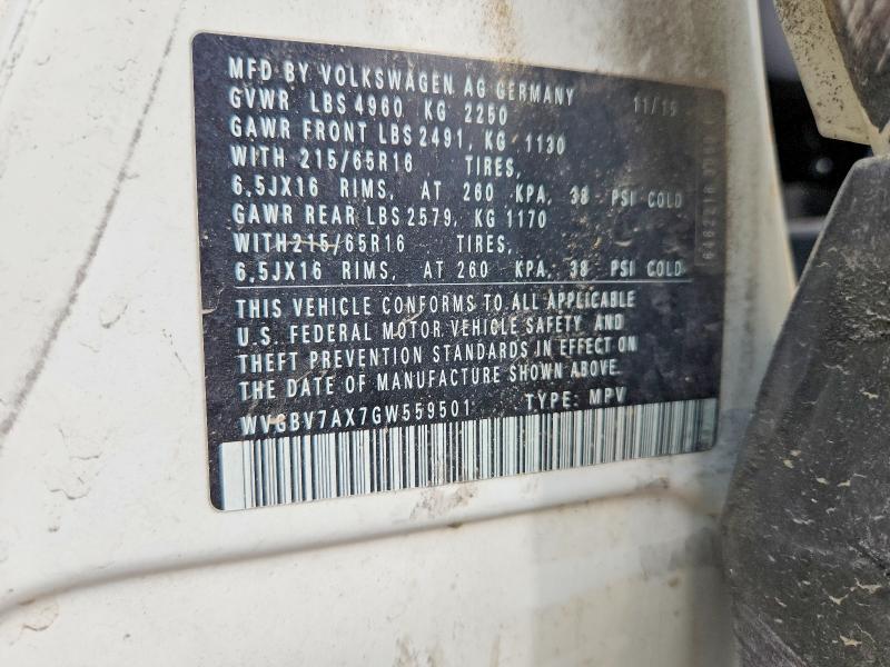 Aukcja sprzedaży 2016 Volkswagen Tiguan, vin: WVGBV7AX7GW559501, numer aukcji: 64324396
