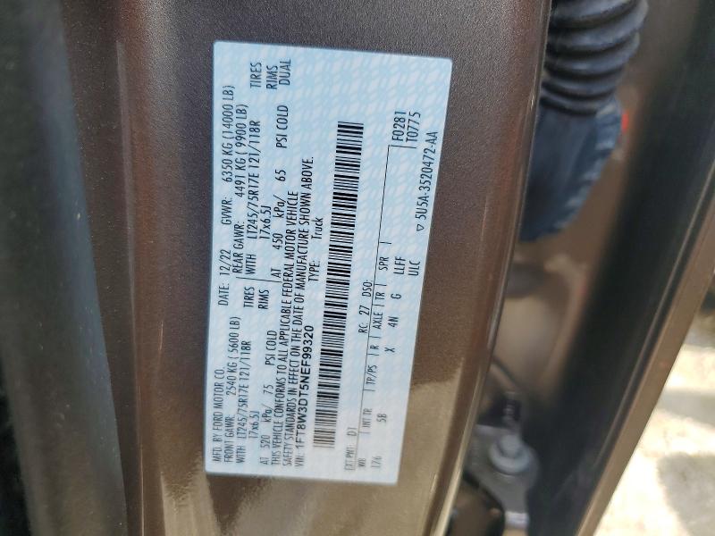 Продажа на аукционе авто 2022 Ford F350, vin: 1FT8W3DT5NEF99320, номер лота: 64772716