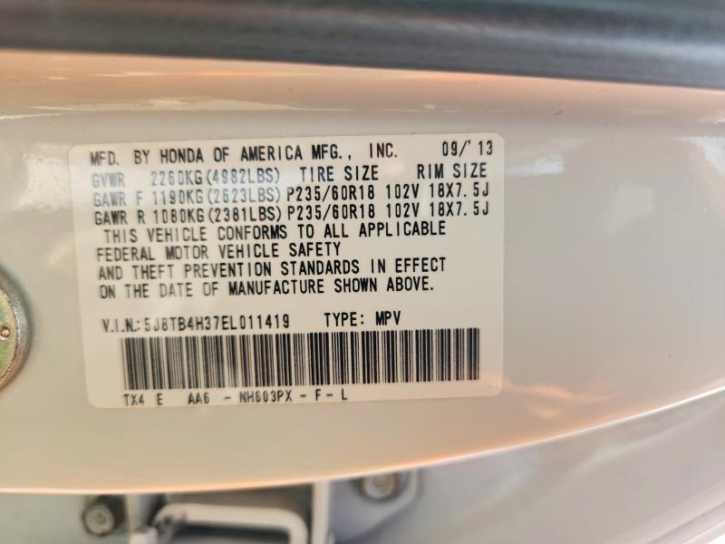 Aukcja sprzedaży 2014 Acura Rdx, vin: 5J8TB4H37EL011419, numer aukcji: 65158176