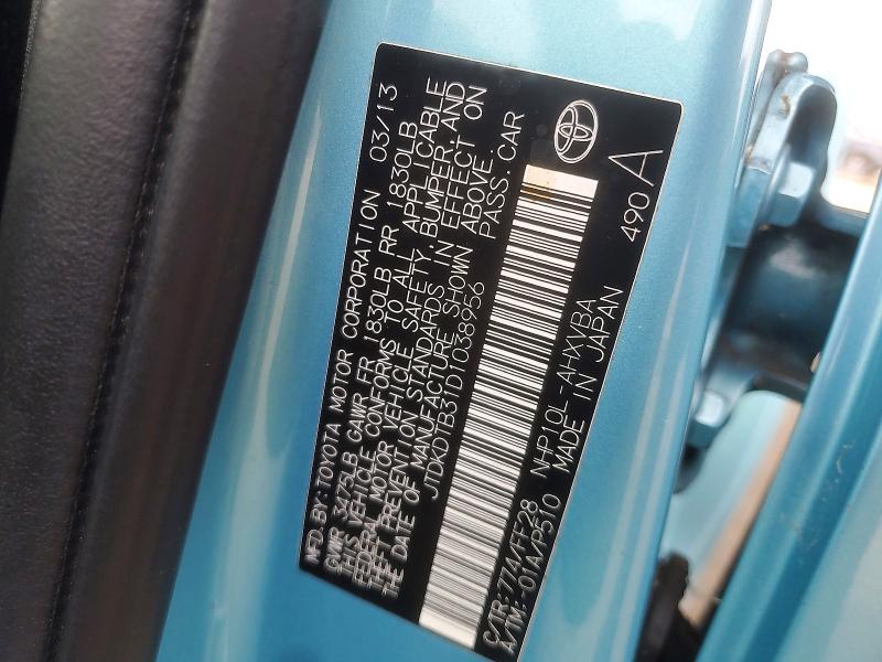 Продажа на аукционе авто 2013 Toyota Prius C, vin: JTDKDTB31D1038956, номер лота: 66435766