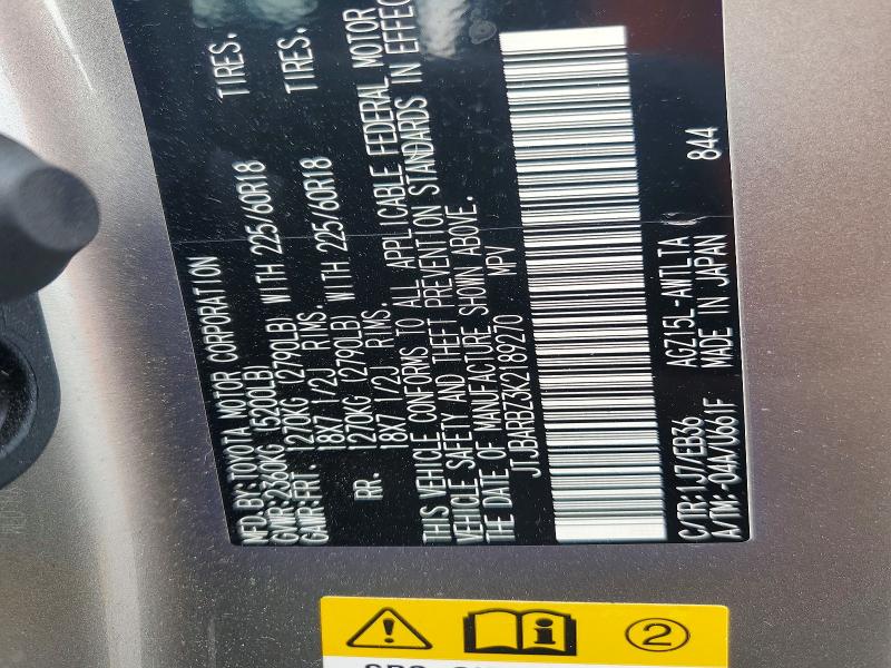 65028796 :رقم المزاد ، JTJBARBZ3K2189270 vin ، 2019 Lexus Nx 300 مزاد بيع