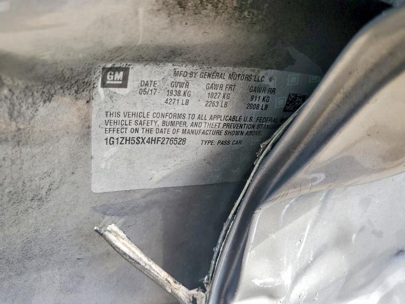 2017 Chevrolet Malibu მანქანა იყიდება აუქციონზე, vin: 1G1ZH5SX4HF276528, აუქციონის ნომერი: 66728226