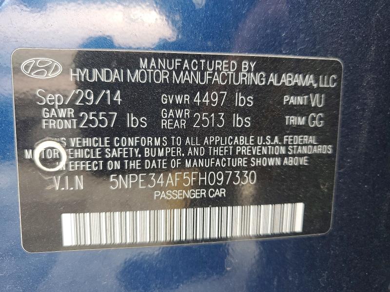 Aukcja sprzedaży 2015 Hyundai Sonata, vin: 5NPE34AF5FH097330, numer aukcji: 63252916