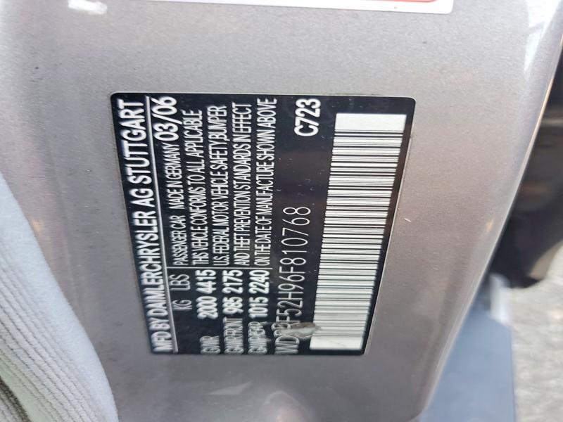 Продажа на аукционе авто 2006 Mercedes-benz C, vin: WDBRF52H96F810768, номер лота: 65886326