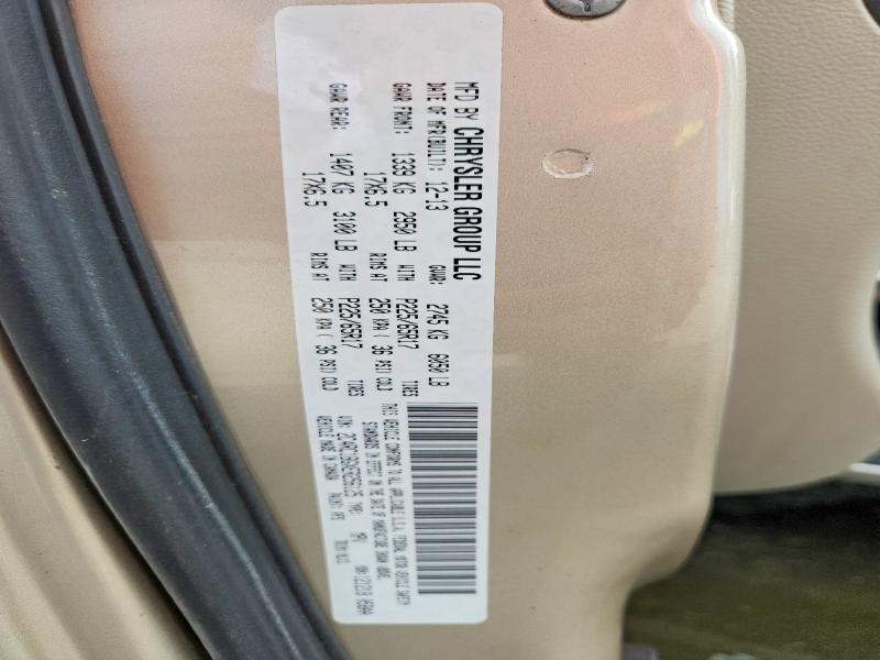2014 Chrysler Town & Country მანქანა იყიდება აუქციონზე, vin: 2C4RC1BGXER256125, აუქციონის ნომერი: 66460626