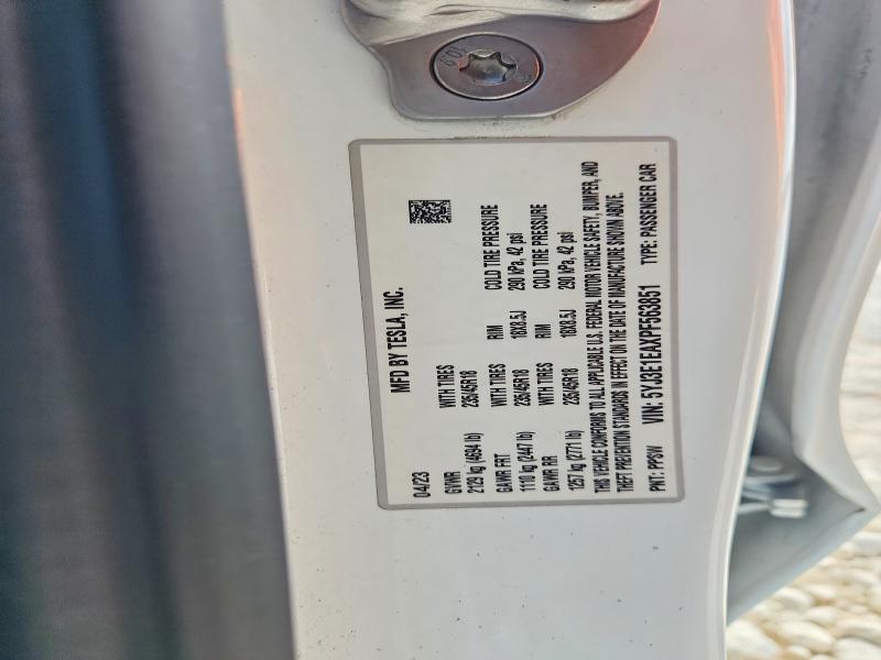 63839736 :رقم المزاد ، 5YJ3E1EAXPF563851 vin ، 2023 Tesla Model 3 مزاد بيع
