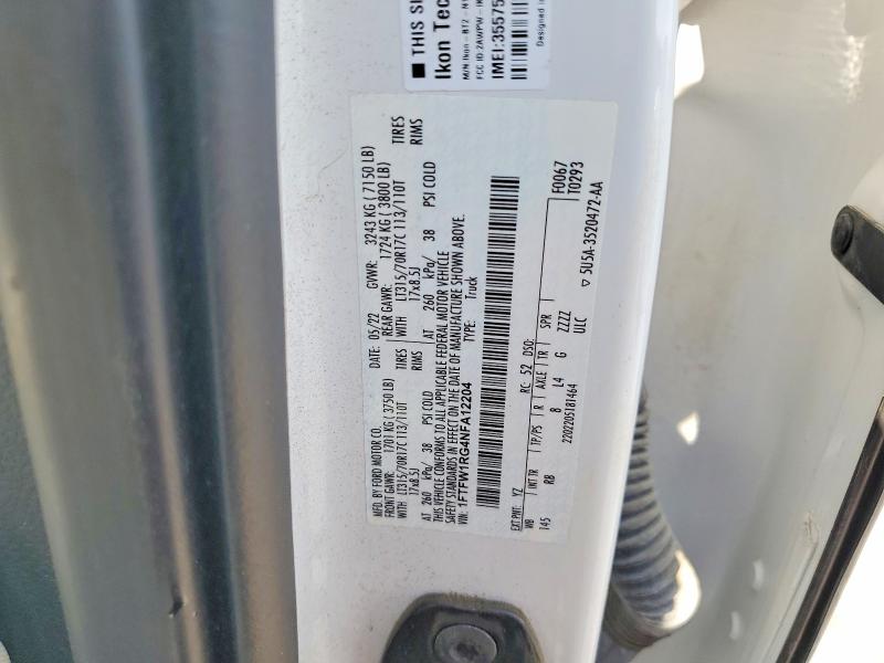 Aukcja sprzedaży 2022 Ford F150, vin: 1FTFW1RG4NFA12204, numer aukcji: 66407976