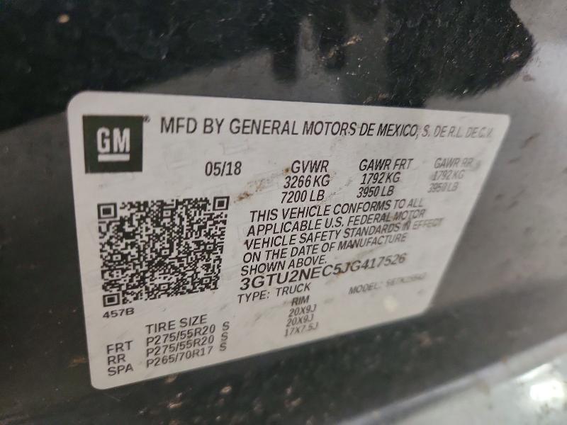 Продажа на аукционе авто 2018 Gmc Sierra, vin: 3GTU2NEC5JG417526, номер лота: 67393236