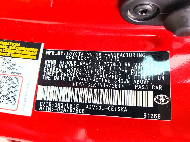 2011 Toyota Camry მანქანა იყიდება აუქციონზე, vin: 4T1BF3EK1BU672644, აუქციონის ნომერი: 64963166