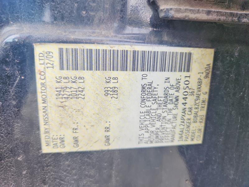 Aukcja sprzedaży 2010 Nissan Altima, vin: 1N4AL2APXAN440501, numer aukcji: 63578456