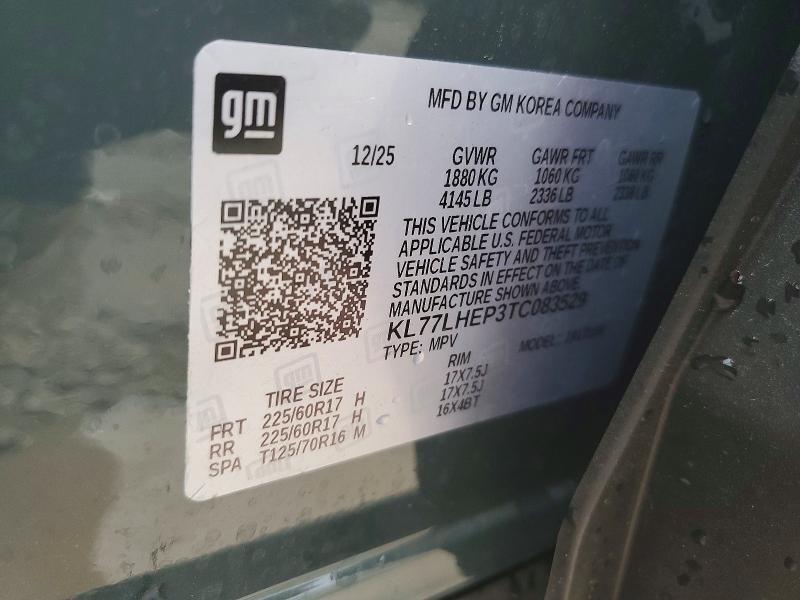 Продаж на аукціоні авто 2026 Chevrolet Trax, vin: KL77LHEP3TC083529, номер лоту: 63900686