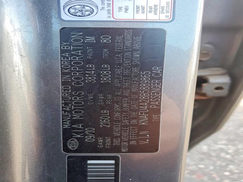 Продажа на аукционе авто 2011 Kia Forte, vin: KNAFU4A28B5889865, номер лота: 65302546