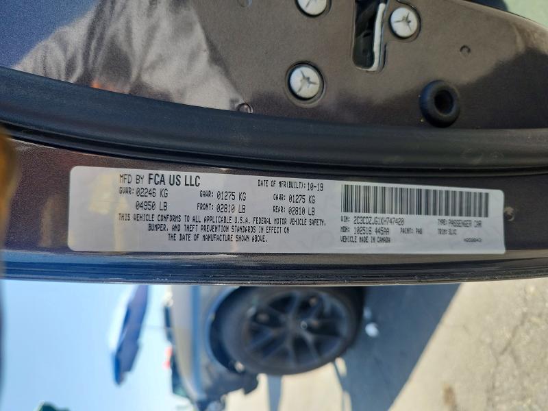 Продажа на аукционе авто 2019 Dodge Challenger, vin: 2C3CDZJG1KH747420, номер лота: 65218106