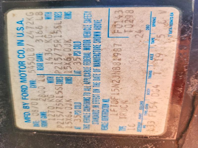Aukcja sprzedaży 1988 Ford F150, vin: 1FTDF15N2JNB81987, numer aukcji: 65210806
