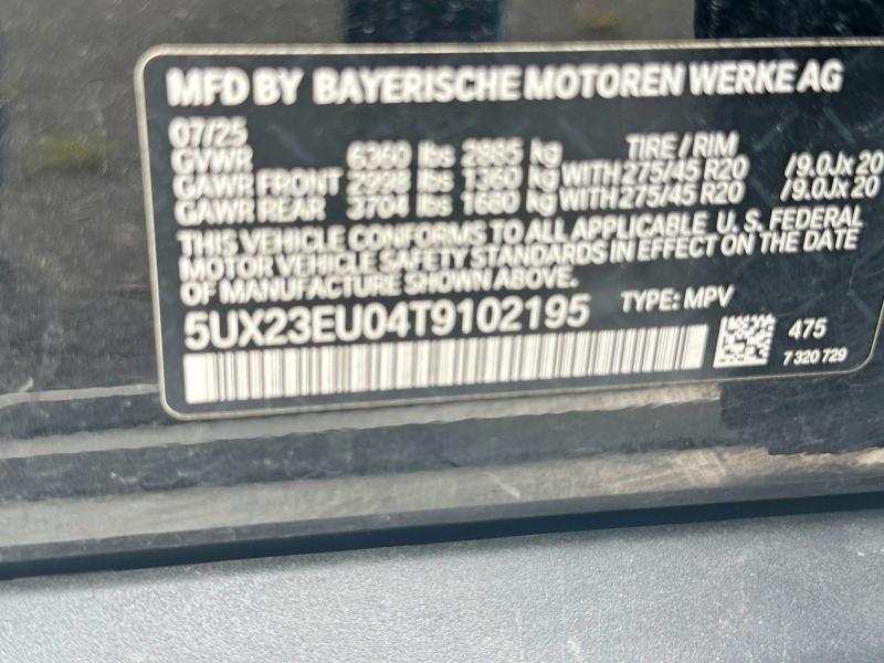 Auction sale of the 2026 Bmw X5, vin: 5UX23EU04T9102195, lot number: 63702826