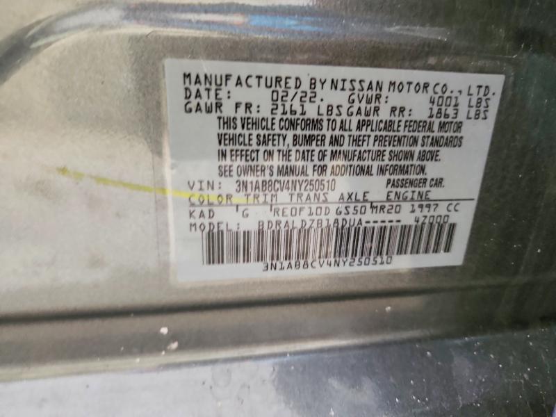 Продаж на аукціоні авто 2022 Nissan Sentra, vin: 3N1AB8CV4NY250510, номер лоту: 67397266