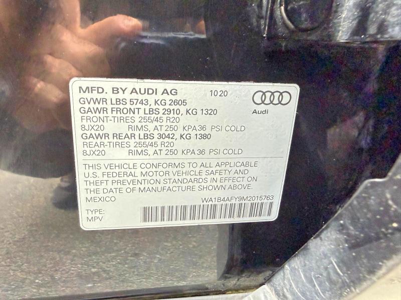 Aukcja sprzedaży 2021 Audi Sq5, vin: WA1B4AFY9M2015763, numer aukcji: 64140716
