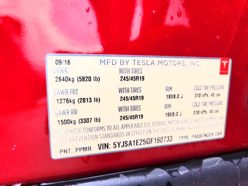 64022836 :رقم المزاد ، 5YJSA1E25GF160733 vin ، 2016 Tesla Model S مزاد بيع