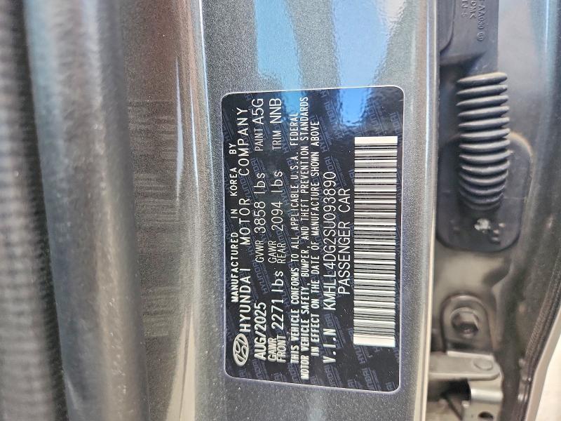 2025 Hyundai Elantra მანქანა იყიდება აუქციონზე, vin: KMHLL4DG2SU093890, აუქციონის ნომერი: 63781506