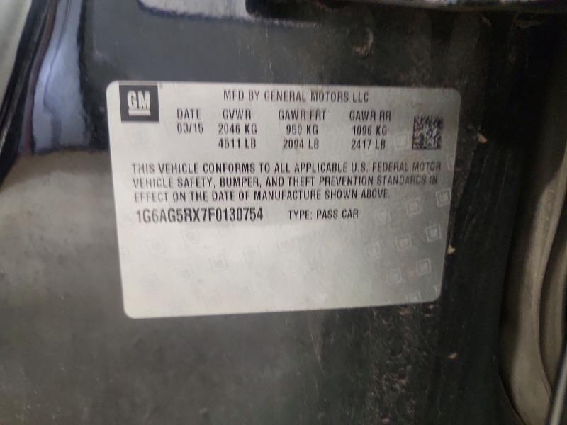 67236586 :رقم المزاد ، 1G6AG5RX7F0130754 vin ، 2015 Cadillac Ats مزاد بيع