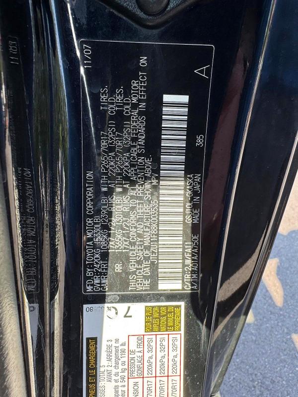 66720696 :رقم المزاد ، JTEZU11F88K003535 vin ، 2008 Toyota Fj Cruiser مزاد بيع