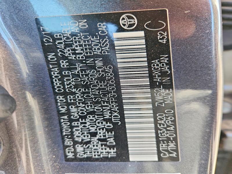 Aukcja sprzedaży 2017 Toyota Prius Prime, vin: JTDKARFP3H3063845, numer aukcji: 66052706