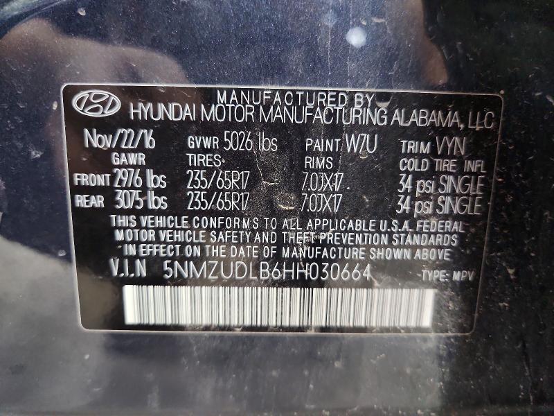 Продаж на аукціоні авто 2017 Hyundai Santa Fe Sport, vin: 5NMZUDLB6HH030664, номер лоту: 65825816