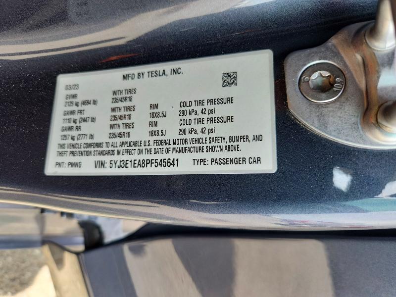 Aukcja sprzedaży 2023 Tesla Model 3, vin: 5YJ3E1EA8PF545641, numer aukcji: 66763506