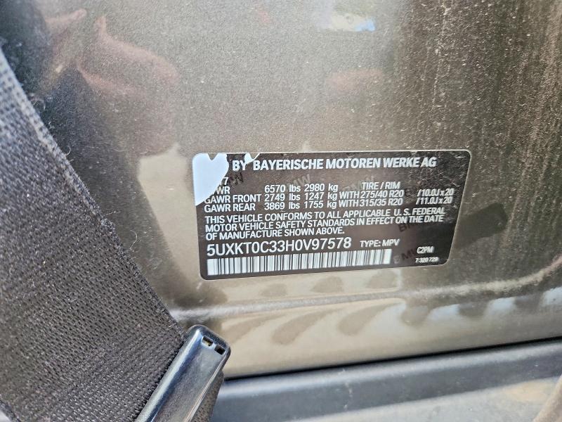 Продаж на аукціоні авто 2017 Bmw X5, vin: 5UXKT0C33H0V97578, номер лоту: 64072746