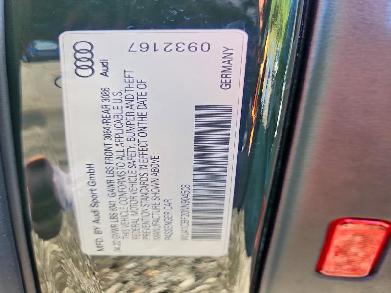 Aukcja sprzedaży 2022 Audi Rs6, vin: WUA1CBF20NN904508, numer aukcji: 65879836