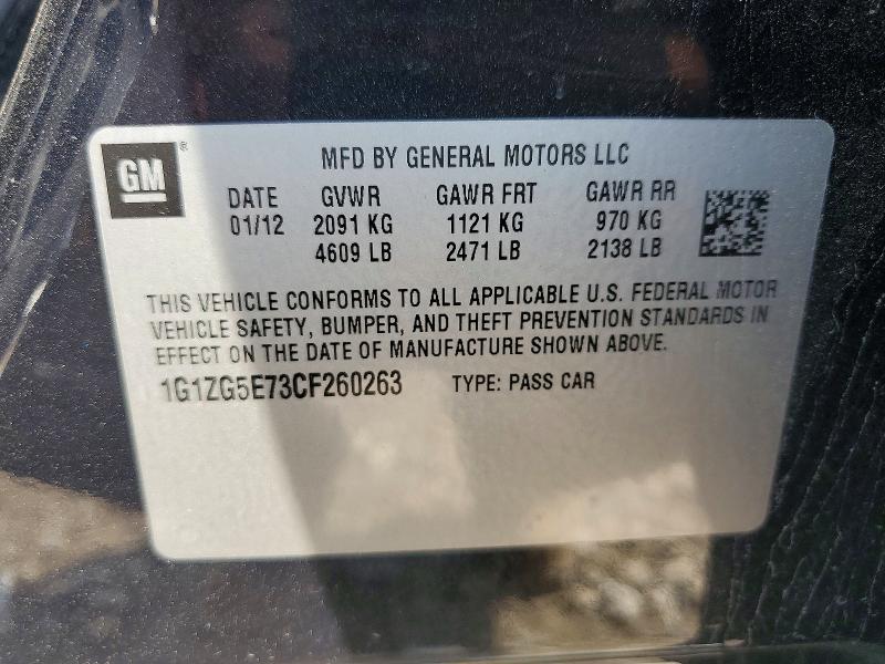 67171746 :رقم المزاد ، 1G1ZG5E73CF260263 vin ، 2012 Chevrolet Malibu مزاد بيع