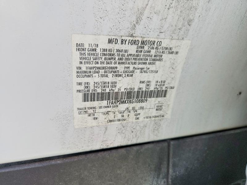 Продаж на аукціоні авто 2019 Ford Taurus, vin: 1FAHP2MKXKG108809, номер лоту: 63387956