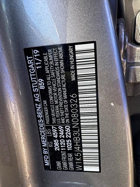 66074976 :رقم المزاد ، W1K5J4HB3LN080326 vin ، 2020 Mercedes-benz Cla مزاد بيع